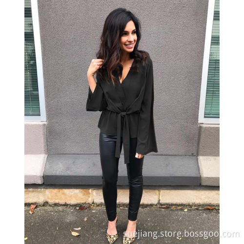 Slash Neck Women Shirt Lotus Leaf Sleeve Shirt